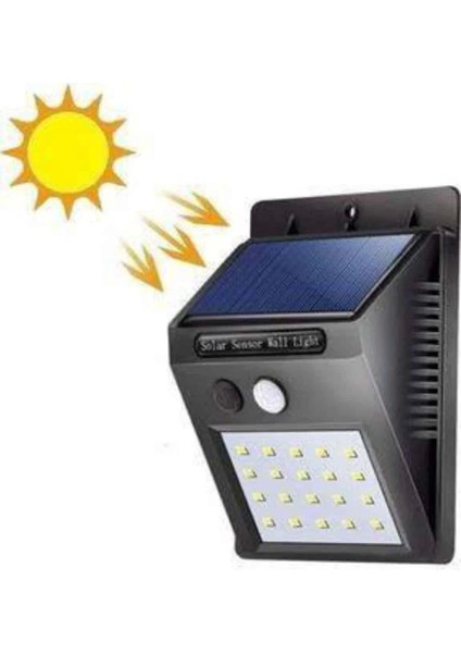 Bahçe Aydınlatması Güneş Enerjili LED Işık Lamba Sensörlü Dekoratif