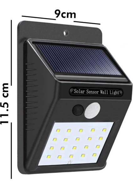 Bahçe Aydınlatması Güneş Enerjili LED Işık Lamba Sensörlü Dekoratif