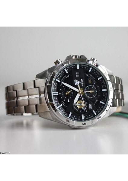 FS000015 Çelik Kordonlu Erkek Kol Saati