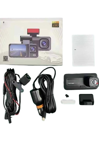 Ön ve Arka Kameralı 2 Inç 1080P Full Hd Dvr Araç Içi Ekran