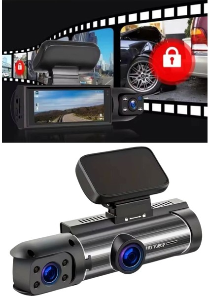Çift Kameralı Wifi Gps Araç Kamerası Ön ve Arka Kameralı