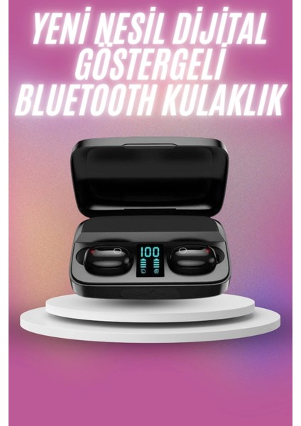 Kablosuz Bluetooth Kulaklık Android ve Ios Uyumlu LED Göstergeli Powerbankli