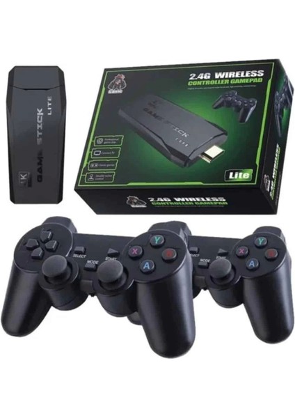Çift Kollu 2.4g Kablosuz Retro 4K Game Stick 3500 Oyun Atari Hd Görüntü