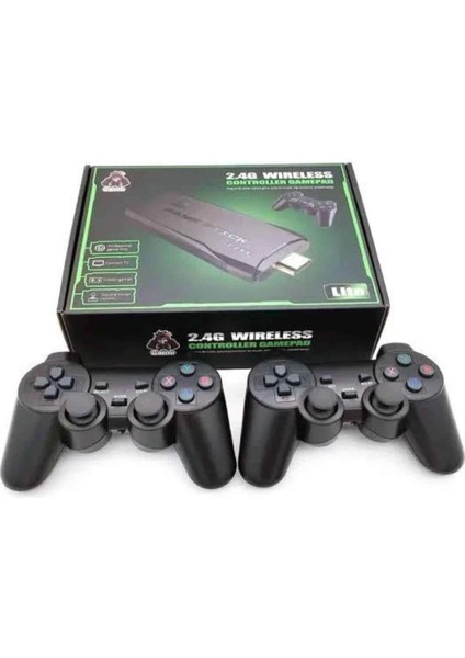 Çift Kollu 2.4g Kablosuz Retro 4K Game Stick 3500 Oyun Atari Hd Görüntü