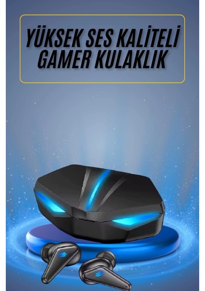 Oyuncu Kulaklığı Mikrofonlu Kablosuz Gaming Kulaklık Powerban Yüksek Ses