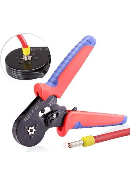 Hsc8 6-6A Terminal Sıkma Pensesi 0.25-6mm2 AWG23-10