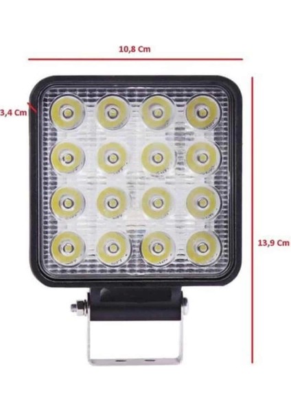 16 Ledli Çalışma Lambası Araç Görüş Lambası Oto Lamba