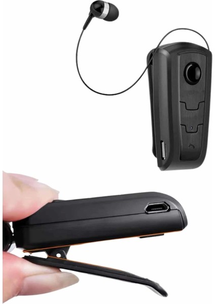 Makaralı Bluetooth Kulakiçi Yaka Kulaklığı Kablosuz Kulaklık