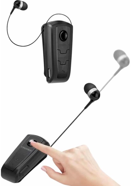 Makaralı Bluetooth Kulakiçi Yaka Kulaklığı Kablosuz Kulaklık