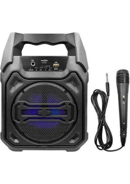 Karaoke Mikrofonlu Fm Radyolu Bluetooth Hoparlör Yüksek Ses Kaliteli