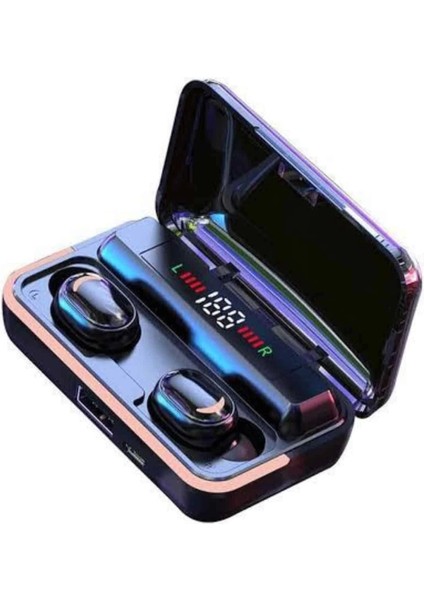Bluetooth Kulaklık Dijital Şarj Göstergeli Powerbankli Bass Özellikli Kablosuz Kulakiçi 5.1 Mikrofonlu