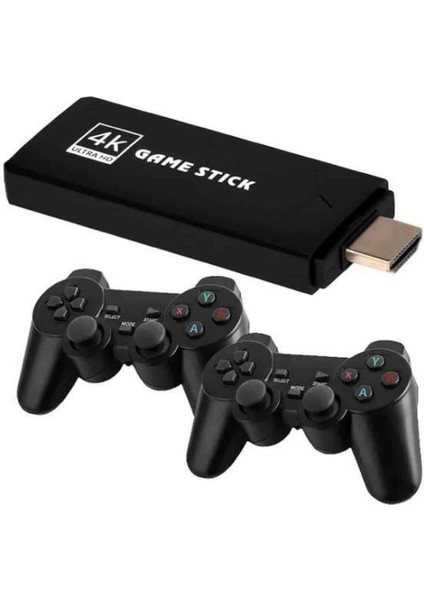 2 Kollu Kablosuz 2.4g Retro Oyunlar 4K Game Stick 3500 Oyun Atari