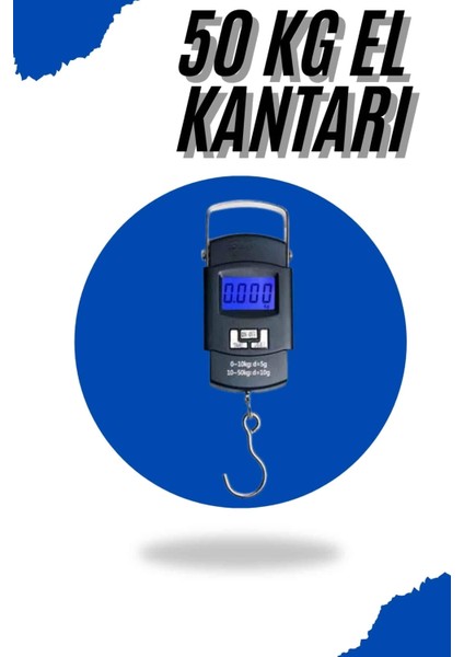 El Kantarı Dijital El Terazisi 50 kg Kapasiteli LCD Ekranlı