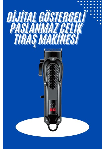 Profesyonel Saç Kesme Aleti Dijital Saç Sakal Tıraş Makinesi Uzun Ömürlü