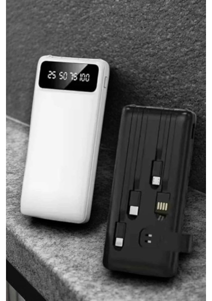Powerbank 20.000 Mah Dijital Göstergeli LCD Ekran Uzun Pil Ömrü