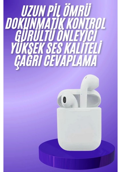 Yeni Nesil Beyaz Tws Bluetooth Kulaklık Android ve Ios Uyumlu Kablosuz Kulaklık
