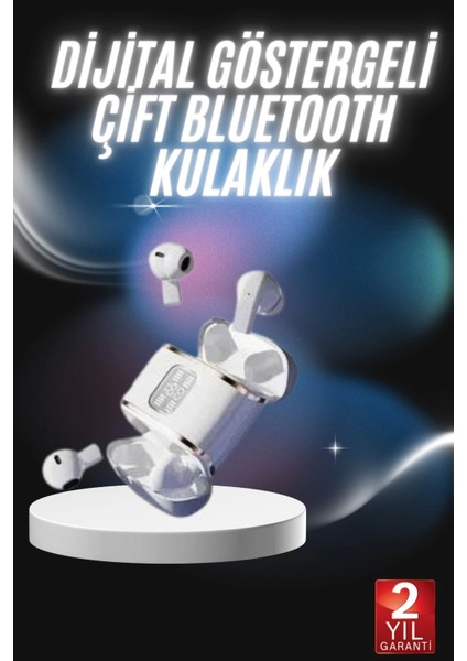 Profesyonel Dijital Göstergeli Düşük Gecikme Bluetooth Kulaklık Çift Kulaklık