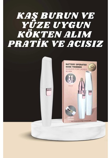 Kulak Burun ve Yüz Epilasyon Aleti ve Yüz Masaj Aleti Ikili Cilt Bakım Seti