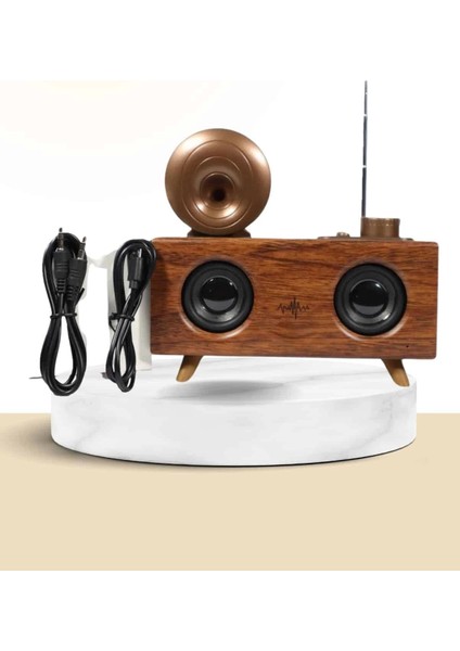 Nostaljik Radyo Bluetooth Bağlantılı Şarjlı Yüksek Ses Kaliteli