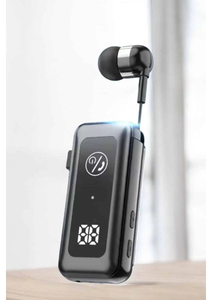 Makaralı Bluetooth Kulaklık Kulak Içi Dijital Göstergeli Yüksek Ses