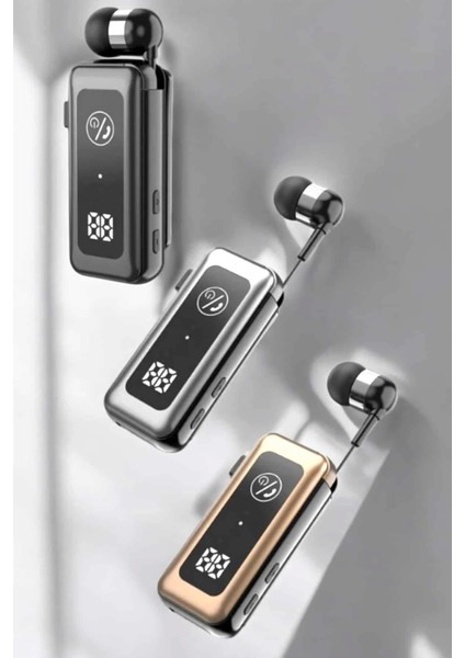 Makaralı Bluetooth Kulaklık Kulak Içi Dijital Göstergeli Yüksek Ses
