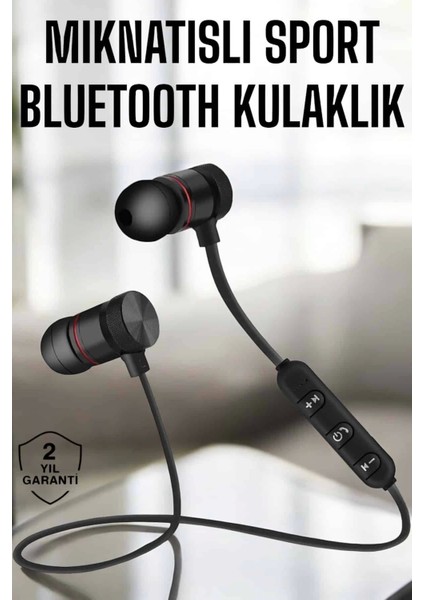 Kablosuz Sport Mıknatıslı Mikrofonlu Kulak Içi Kulaklık