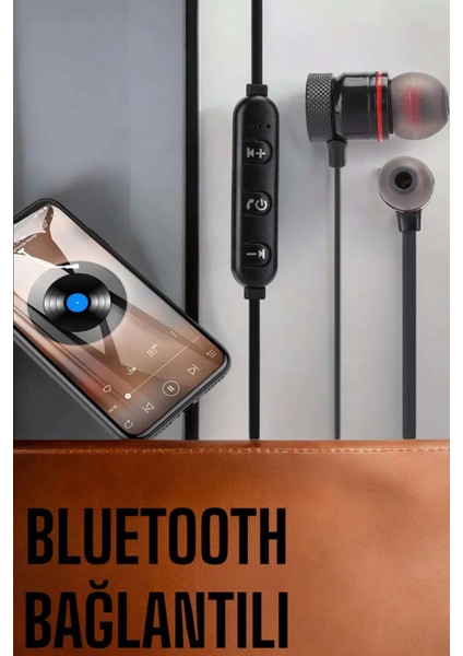 Kablosuz Sport Mıknatıslı Mikrofonlu Kulak Içi Kulaklık