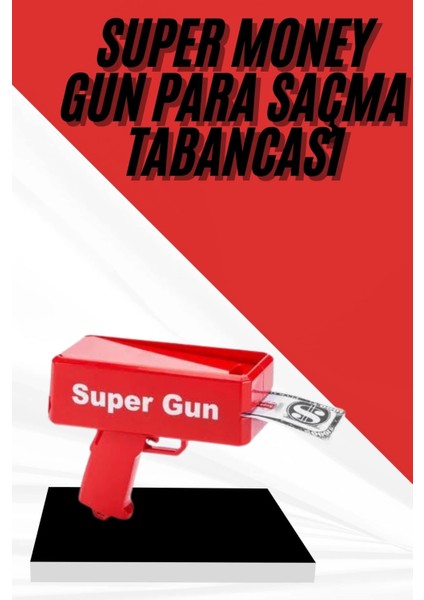 Para Dolar Atma Makinası Super Money Gun Para Saçma Fırlatma Tabancası
