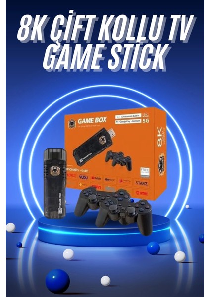 Game Box Android Tv 36500 Oyunlu Atari 5g 8k Hdr Ultra Hd 64 GB