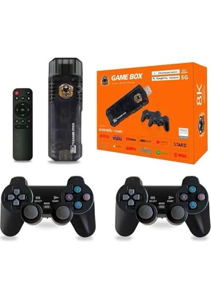 Game Box Android Tv 36500 Oyunlu Atari 5g 8k Hdr Ultra Hd 64 GB