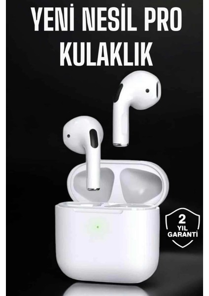 Beyaz Yeni Nesil Pro Bluetooth Kulaklık Yüksek Ses Anc Özelliği