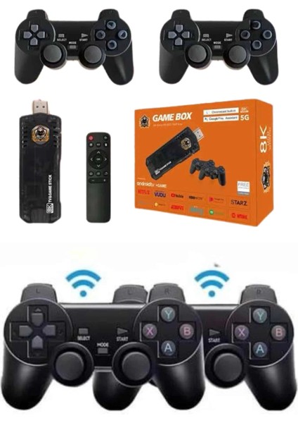 Game Box Android Tv 36500 Oyunlu Atari 5g 8k Hdr Ultra Hd 64 GB