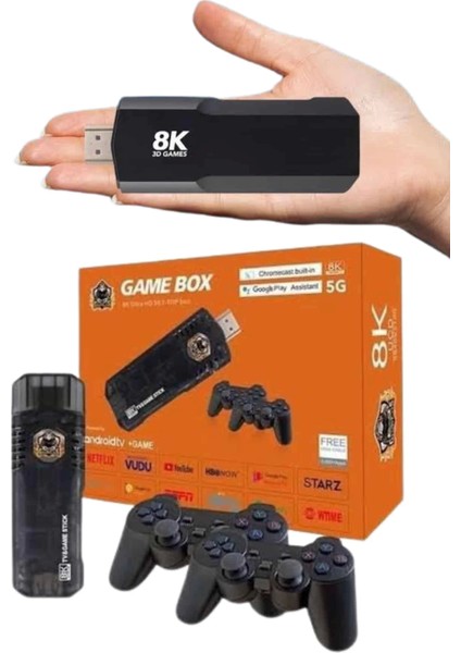Game Box Android Tv 36500 Oyunlu Atari 5g 8k Hdr Ultra Hd 64 GB