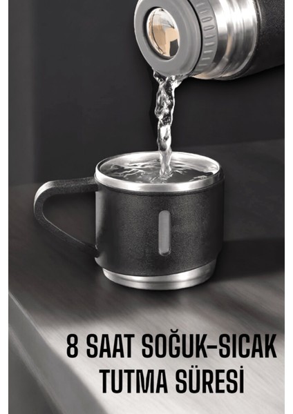 500 ml Kapasiteli Taşınabilir Basınçlı Termos Seti Günlük Kullanım Için Ideal