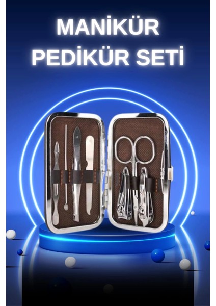 Manikür Pedikür Seti 7 Parça Tırnak Batığı Temizleme Taşınabilir
