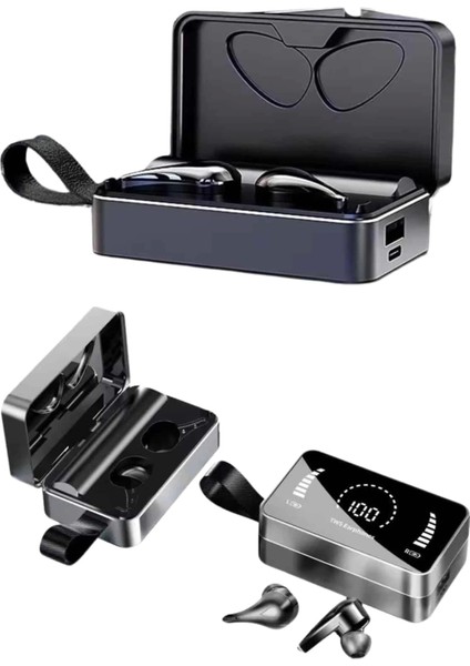 Tws Bluetooth Kulaklık Kablosuz Uzun Pil Ömrü Dijital Göstergeli Powerbank