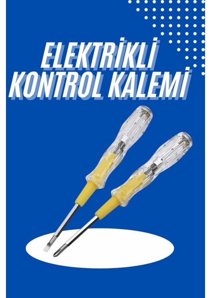 Çift Uçlu Kontrol Kalemi Elektrik Test Kalemi Şeffaf