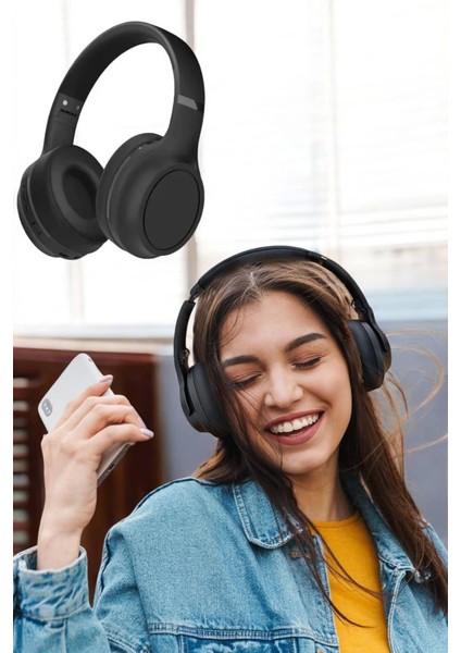 Kulak Üstü Kablosuz Bluetooth Kulaklık Gürültü Önleyici Uzun Şarj Süreli