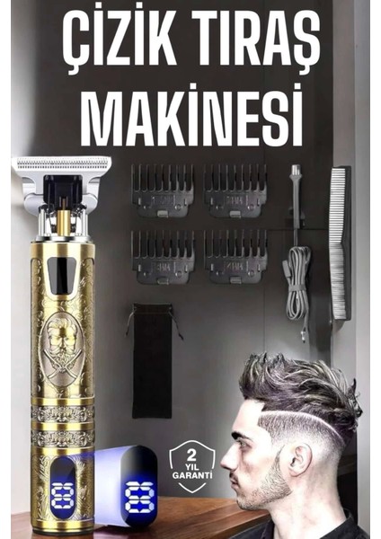 Çizik Tıraş Makinesi Şarjlı Paslanmaz Çelik Bıçaklı Uzun Ömürlü