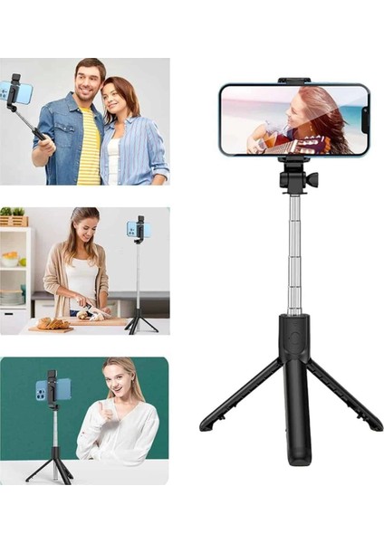 Cep Telefonu Tripod Standı Manyetik Selfie Sopa Bluetooth Uzaktan Kumandalı