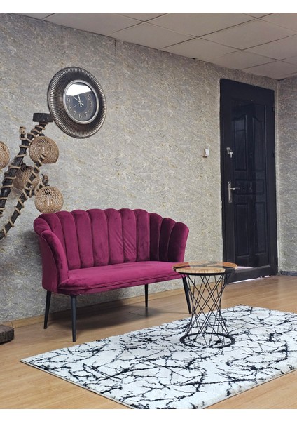 Siyah Ayaklı 2li Papatya Çay Seti Koltuk Takımı Balkon Koltuk Takımı 2li Koltuk modelleri