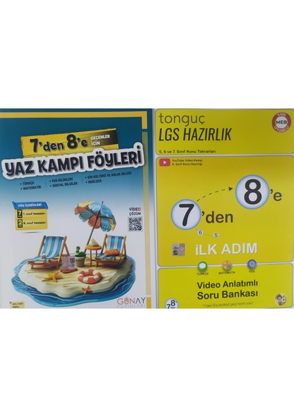Tonguç 7'den 8'e Lgs Hazırlık Ilk Adım+Günay 7 Den 8 E Yaz Kampı Föyleri