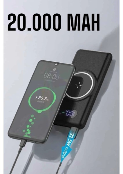 Powerbank Taşınabilir 10.000 Mah Hızlı Şarj Dijital Göstergeli