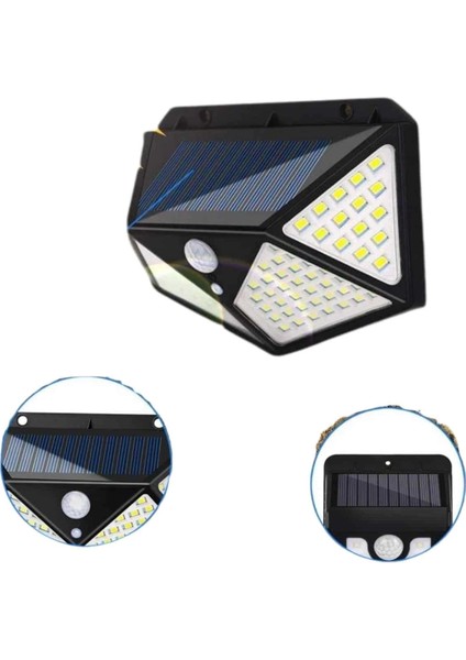 Bahçe Lambası Bahçe Aydınlatma Sensörlü Suya Dayanıklı 100 LED