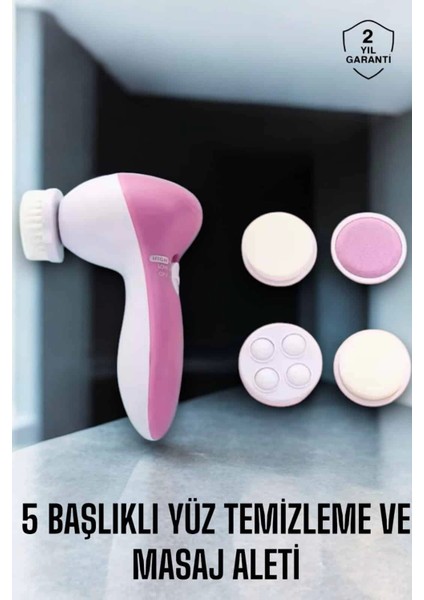 Taşınabilir Yüz Temizleme Cihazı Masaj, Peeling, Temizlik 5 Başlıklı