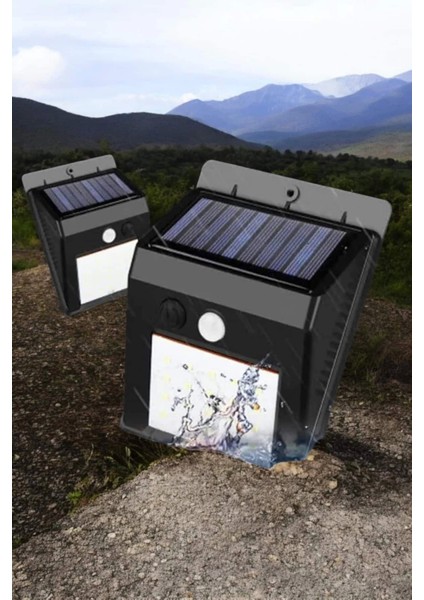 Solar Lamba Giriş, Bahçe Yol Avlu Hareket Sensörlü LED Parlak Gece Su Geçirmez