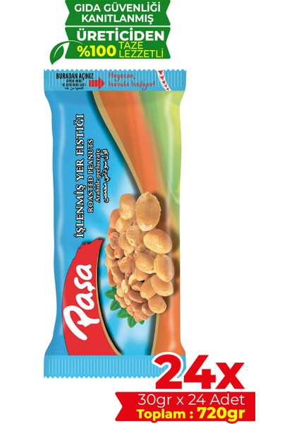 İşlenmiş Yer Fıstığı 30 gr x 24 Adet
