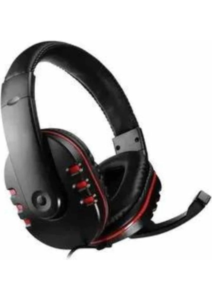 Oyuncu Kulaklığı Kulak Üstü Kablolu Stereo Mikrofonlu Yumuşak Kulak Yastığı