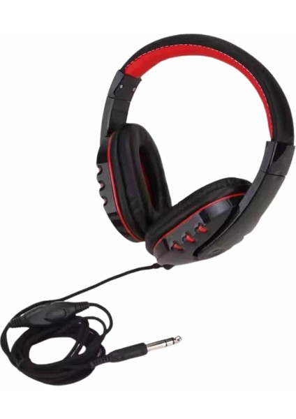 Oyuncu Kulaklığı Kulak Üstü Kablolu Stereo Mikrofonlu Yumuşak Kulak Yastığı