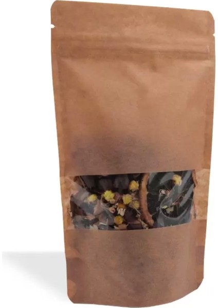 Kraft Pencereli Kilitli Doypack - 16*27 - 500 gr - (50 Adet)